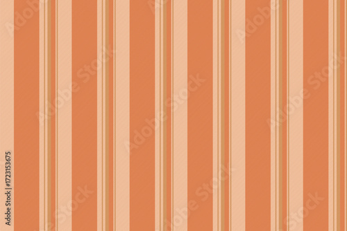 Edentity background texture seamless, single vector textile fabric. Wndividuality pattern lines vertical stripe in orange and papaya whip colors.