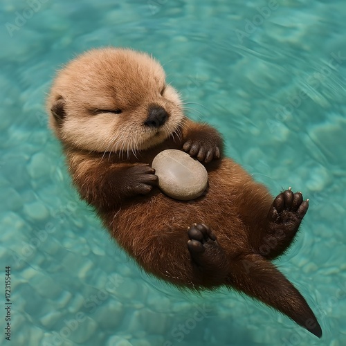 brown bear swimming in water