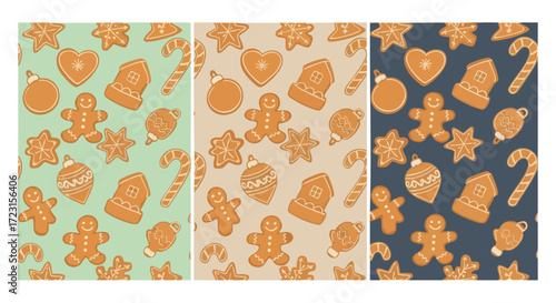 Festive gingerbread cookie pattern for delightful holiday designs and charming Christmas crafts with a touch of nostalgic cheer