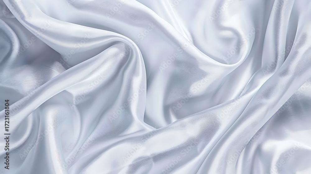 Obraz premium Soft and Elegant White Satin Fabric with Smooth Texture Ideal for Fashion and Decoration Projects