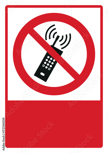 prohibition_safety signs_version 2_no activated mobile phone_your custom message here_portrait_size a4/a3/a2/a1 