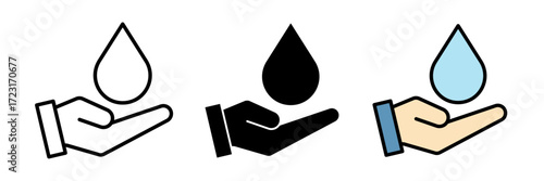 Dermatology tested icon style vector sign stroke, filled and colored concept for web design.