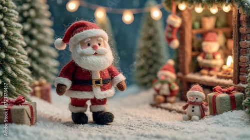 Santa's Winter Village: A Festive Christmas Scene