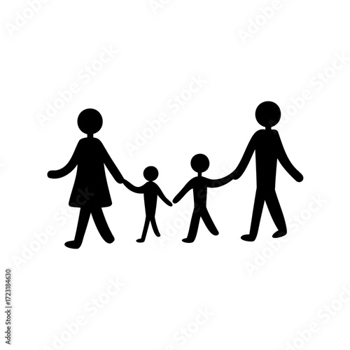 Family silhouette holding hands, symbolic of togetherness and love for everyone