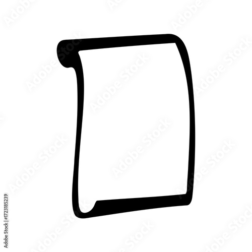 Stylized outline of the Hebrew letter Bet, isolated on a white background