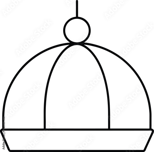 rooftop infinity spa dome line art