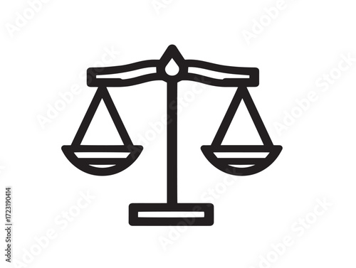 Stylish Law Icon In Professional Clean Minimal Vector Illustration Artwork