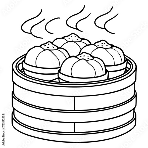 An assortment of delicious baked goods including a loaf of bread, a cake, and a buttered slice of bread, all isolated on a white background