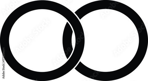 Interlocking rings symbol infinite connection love unity vector