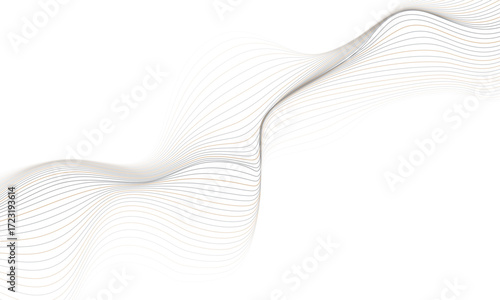 Minimal abstract background with curved lines and elegant wave pattern design. Digital energy waves technology concept modern backdrop design for business, presentation, banner.