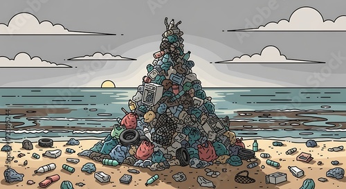 Beach Pollution Pile. (1)