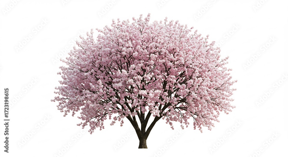 Fototapeta premium 満開桜 優美なピンクの花びら 春の光輝く. AI Generated