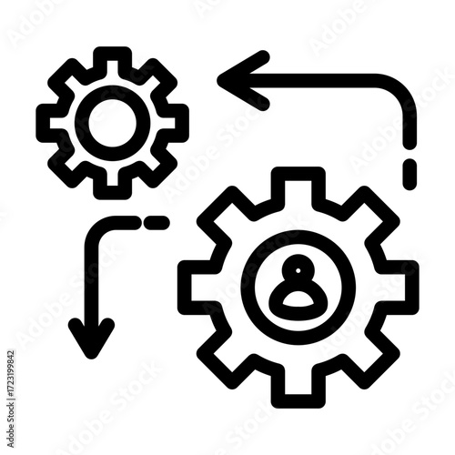 workflow line icon