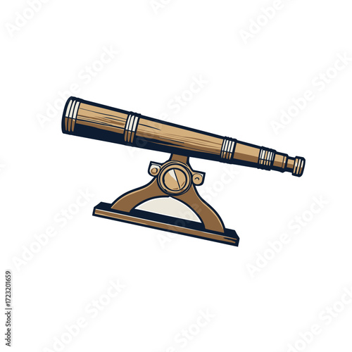 telescope on a white background