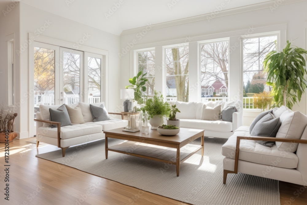 Fototapeta premium Living room architecture furniture building.
