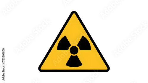 Striking radiation hazard symbol alert for safety and awareness, ideal for educational materials, websites, and health-related projects, impactful safety symbol