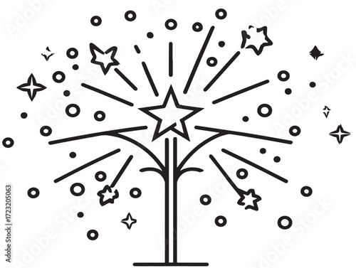 Whimsical Fairy Tale Icon Featuring Stylish Minimalist Vector Design