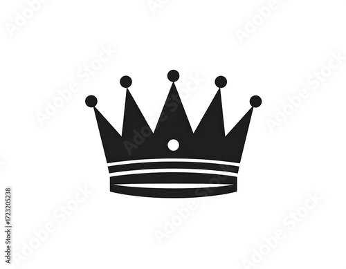 Simple black crown graphic