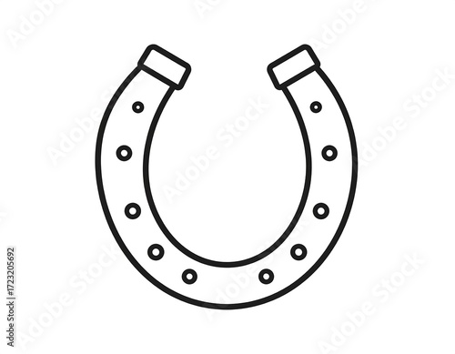 Simple black horseshoe