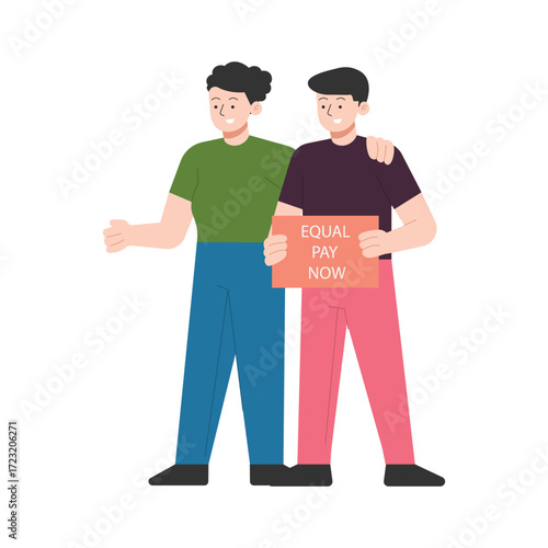 Equal Pay Vector Illustration Which can easily edit or modify