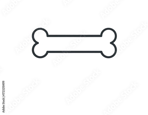 Simple black outline bone graphic