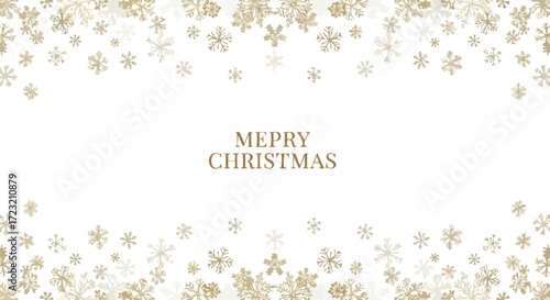 Wish your loved ones a fabulous holiday season with this elegant gold snowflake 'Merry Christmas' card background for magical holiday cheer