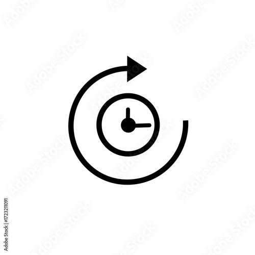 Time vector icon design template. Time cycle icon.