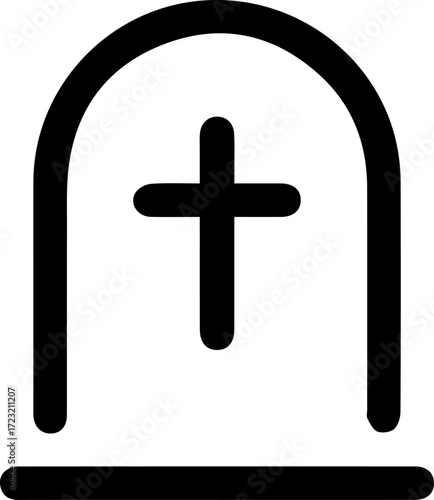 Grave icon design for templates.