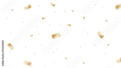 Golden confetti falling down isolated on transparent background. Isolated Falling Golden Confetti Golden Confetti Transparent Background. Gold Confeti Failling White Background.