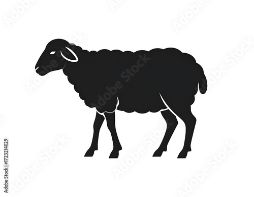 Simple black sheep silhouette