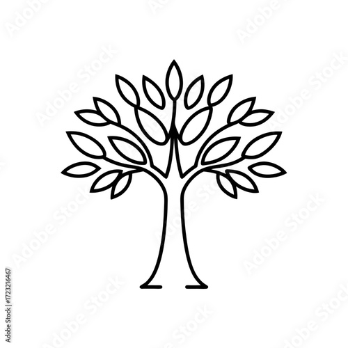 olive tree icon simple outline style