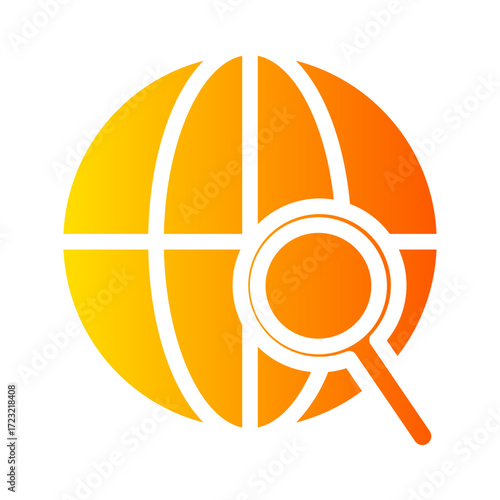 worldwide gradient icon