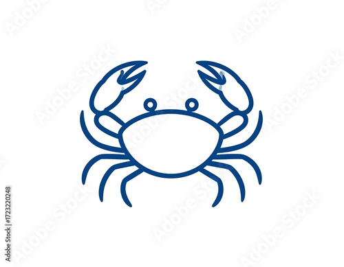 Simple blue crab graphic