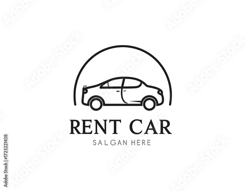 Simple car rental logo