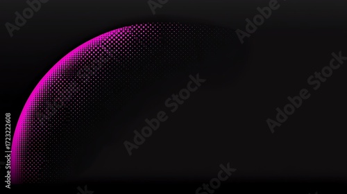 Abstract neon arcs and dots photographed using DSLR, 70mm lens, micro contrast on edges under balanced ambient lighting