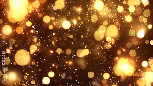 Sparkling golden wave across dark backdrop captured with full frame camera, 70mm lens, crisp glow detail and radiance