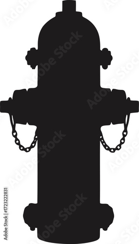 Classic fire hydrant silhouette vector graphic icon city safety symbol vector