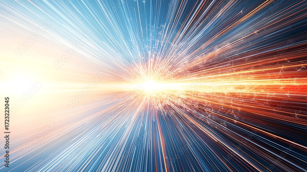 Obraz premium Holiday sky glowing with colorful spark trails photographed on DSLR, 50mm lens, shallow depth of field on radiant bursts