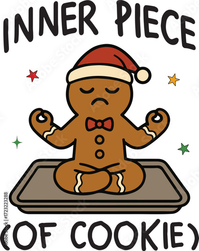 Inner Piece - Funny Merry Christmas Tshirt Vector, sarcastic Xmas Sublimation, Xmas Kawaii Illustration, holiday festive Art, christmas sarcasm Quote Shirt
