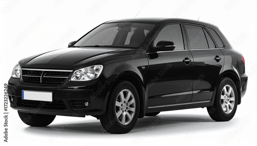 Obraz premium black car isolated on white