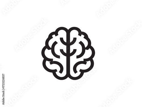Human cognitive process stock image with intelligent minimalist design