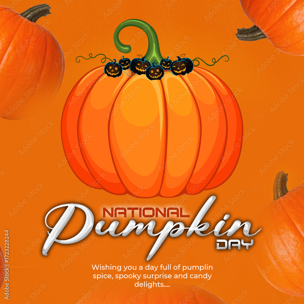 Naklejka premium halloween pumpkin day