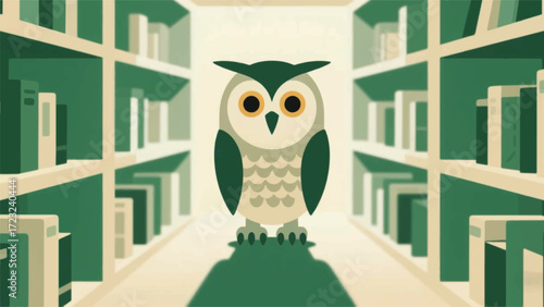 Bird Owl Education Illustrator Artwork Banner Background Design Template 
