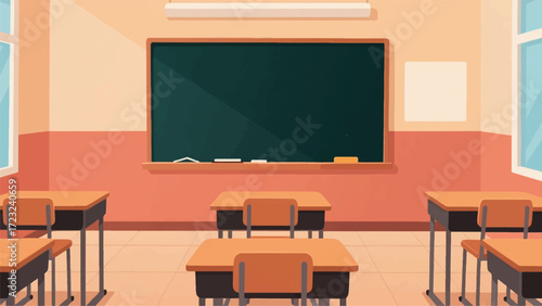 Room Study Modern Illustrator Artwork Banner Background Design Template 