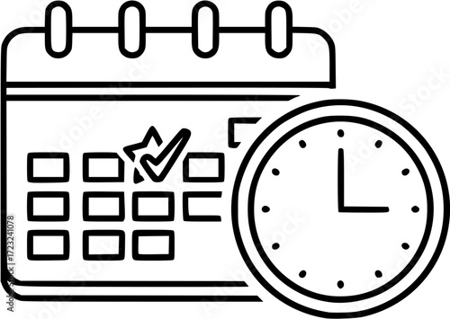 Calendar appointment schedule event date time reminder icon vector illustration graphic design
