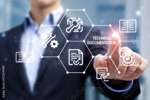 Plakat w ramie Technical documentation software and it support services for business and engineering processes