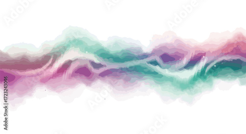 Dreamy aurora borealis watercolor background with pastel pinks, purples, and greens for magical designs and ethereal creative projects