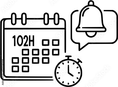 Calendar appointment schedule event date time reminder icon vector illustration graphic design
