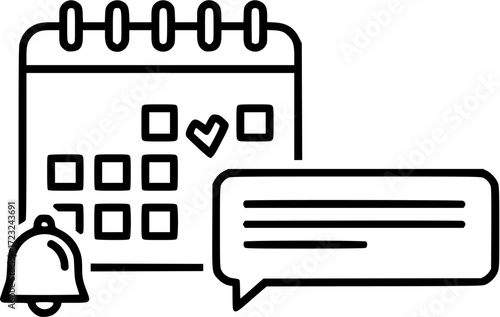 Calendar appointment schedule event date time reminder icon vector illustration graphic design
