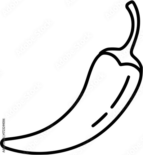 chili pepper vector illustration for spicy food ingredient and recipe design needs